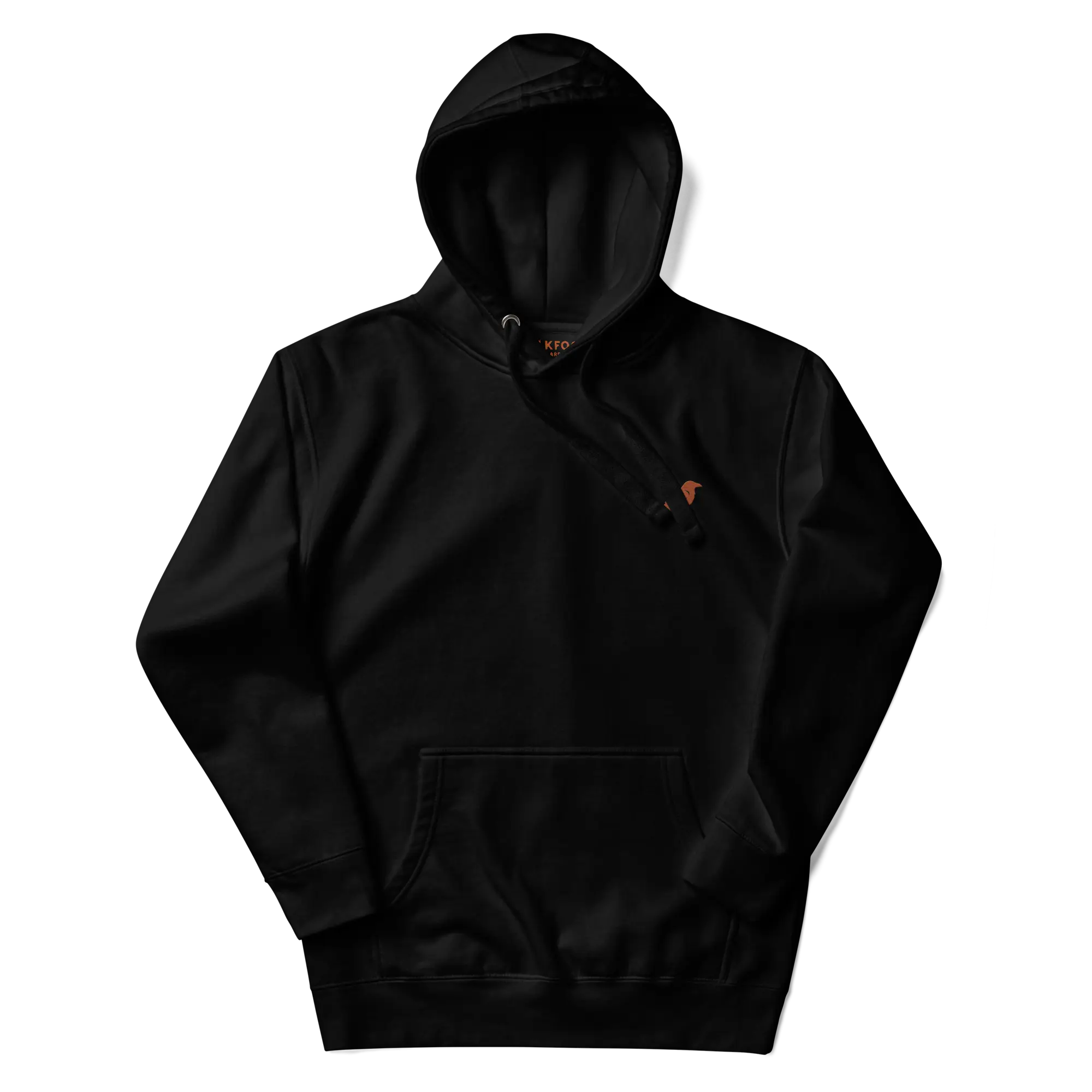 blkfog-standard-issue-pullover-hoodie-front BLKFOG Standard Issue pullover hoodie with rust crow logo on left chest