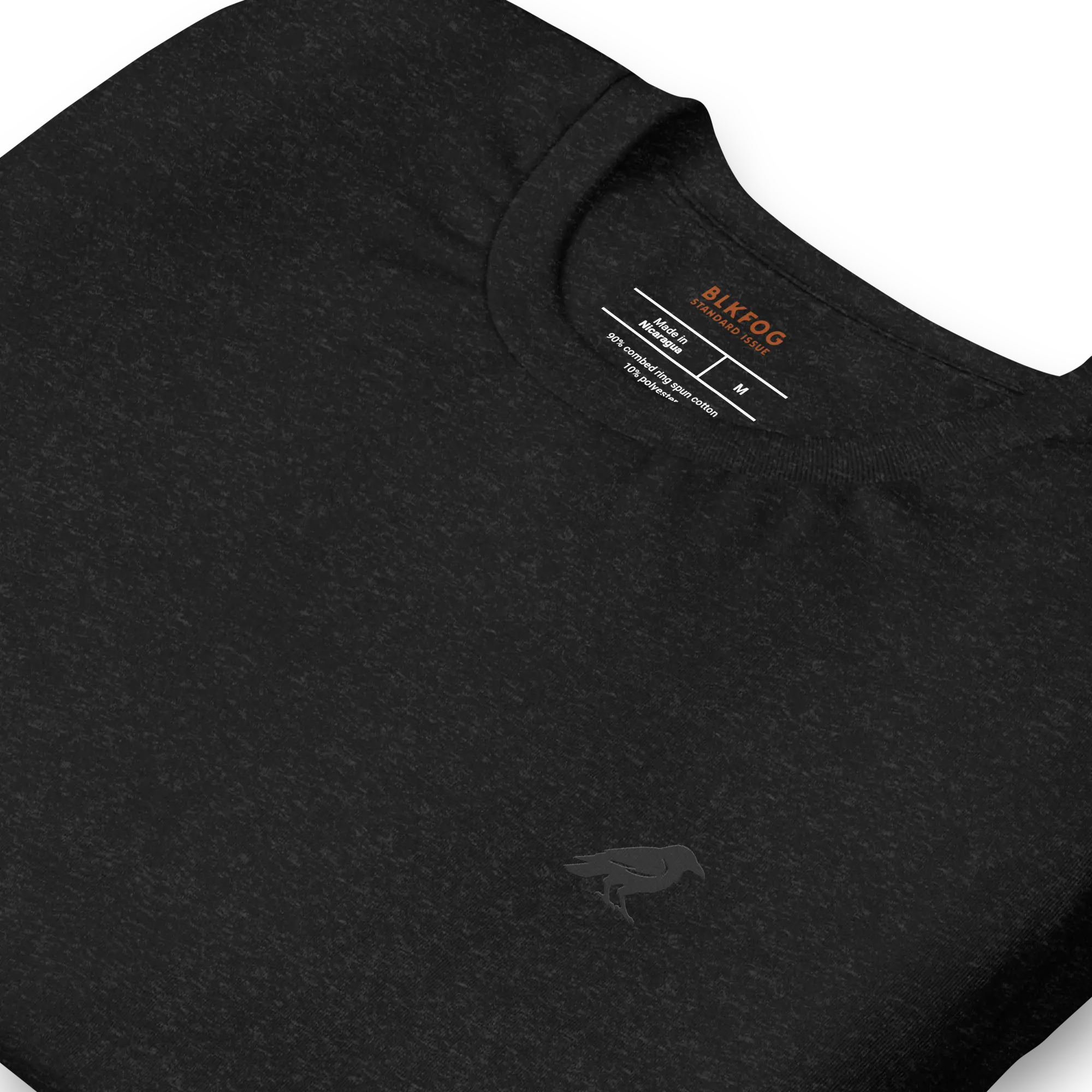 blkfog-standard-issue-stealth-tee-inside-label-detail BLKFOG Standard Issue Stealth tee inside rust label detail